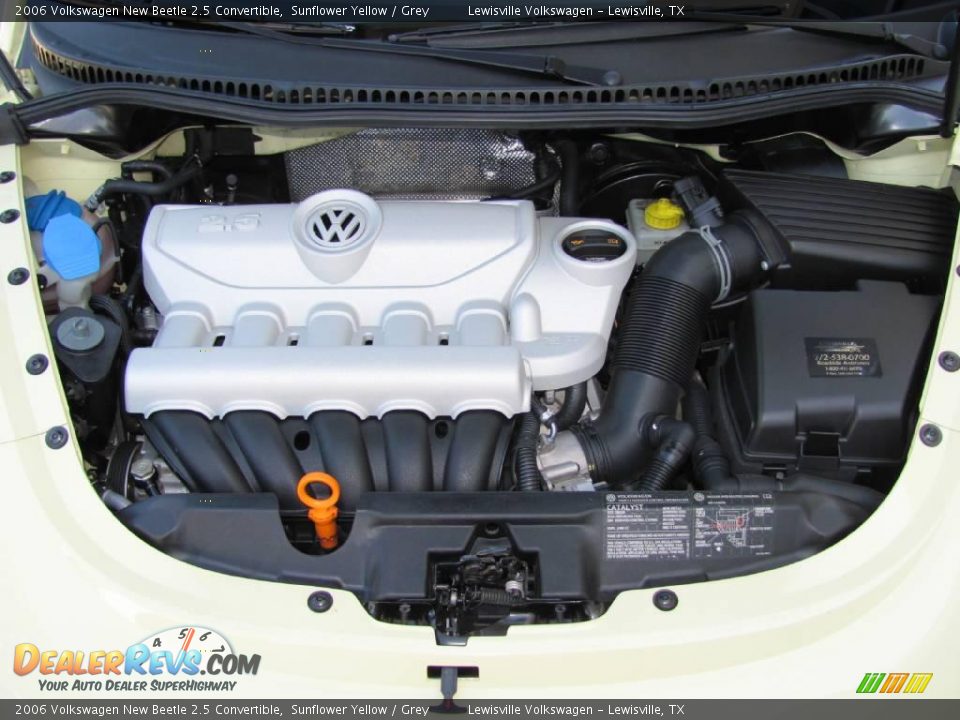 2006 Volkswagen New Beetle 2.5 Convertible Sunflower Yellow / Grey Photo #17