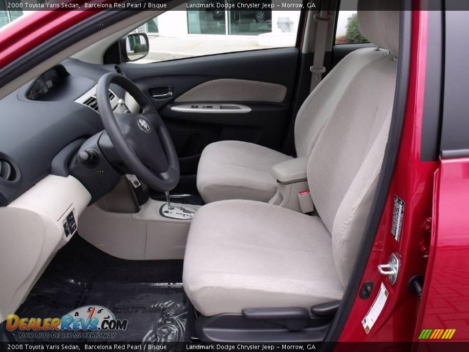 2008 Toyota Yaris Sedan Barcelona Red Pearl / Bisque Photo #10