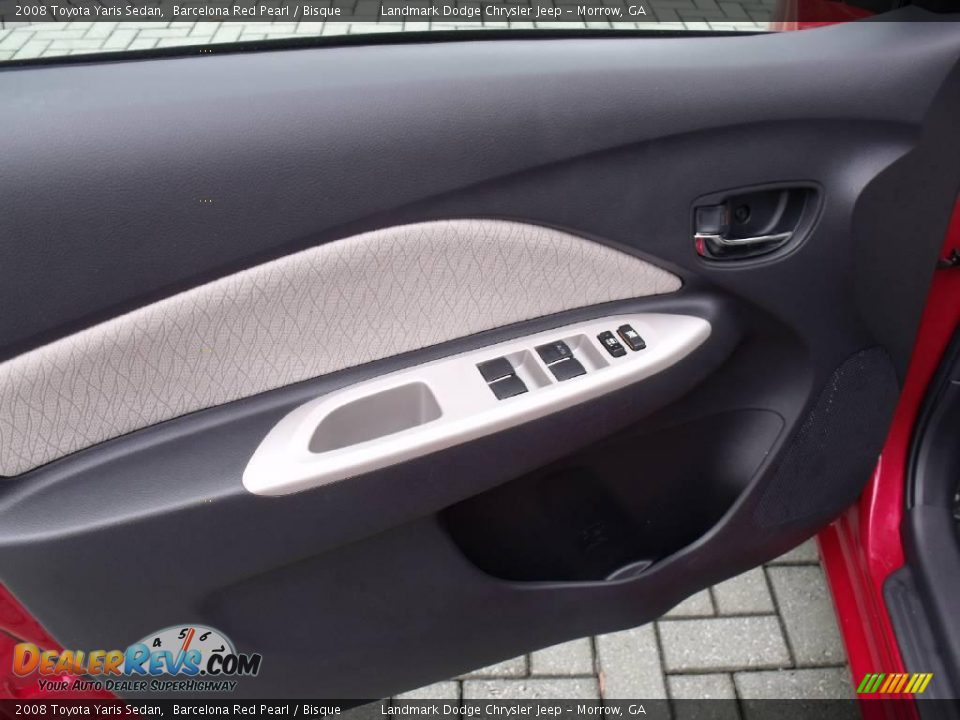 2008 Toyota Yaris Sedan Barcelona Red Pearl / Bisque Photo #11