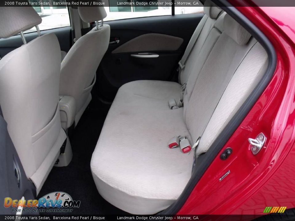 2008 Toyota Yaris Sedan Barcelona Red Pearl / Bisque Photo #12