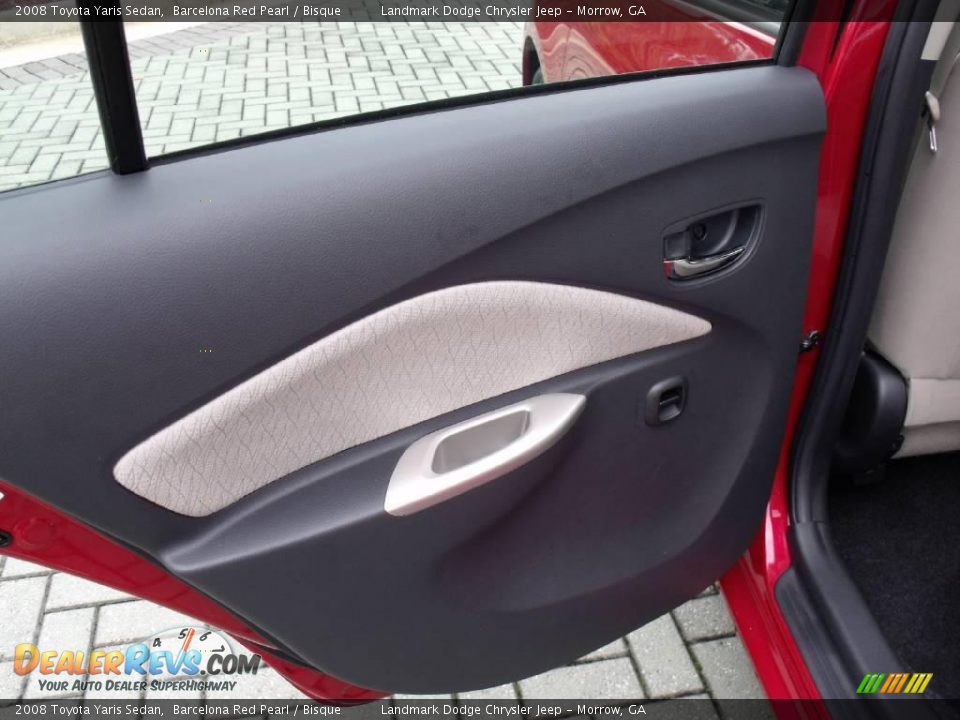 2008 Toyota Yaris Sedan Barcelona Red Pearl / Bisque Photo #13