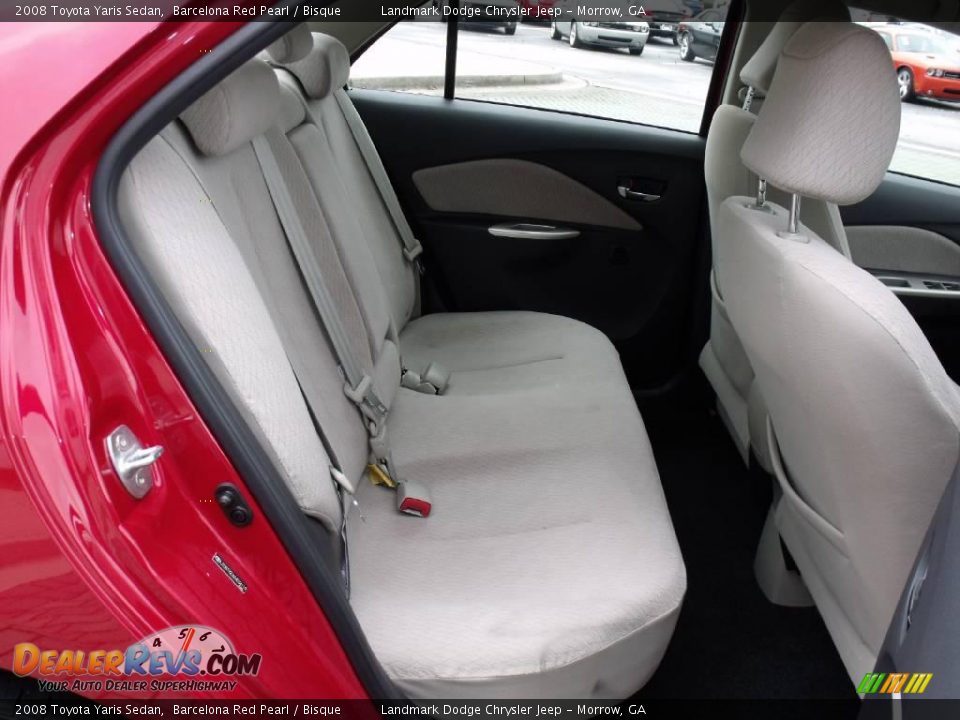 2008 Toyota Yaris Sedan Barcelona Red Pearl / Bisque Photo #14