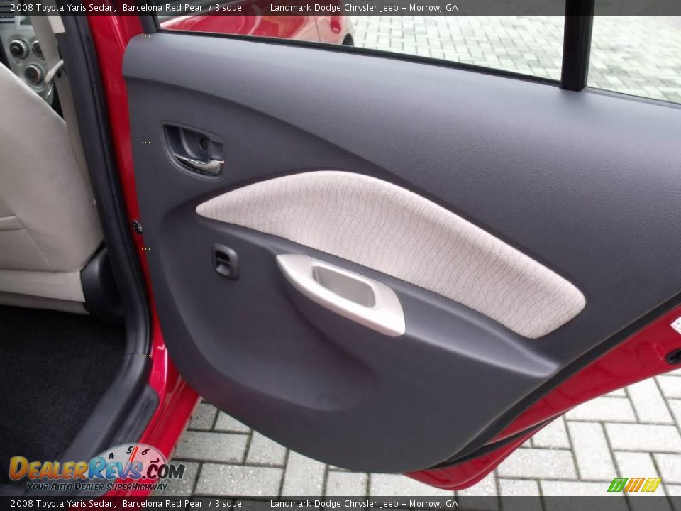 2008 Toyota Yaris Sedan Barcelona Red Pearl / Bisque Photo #15