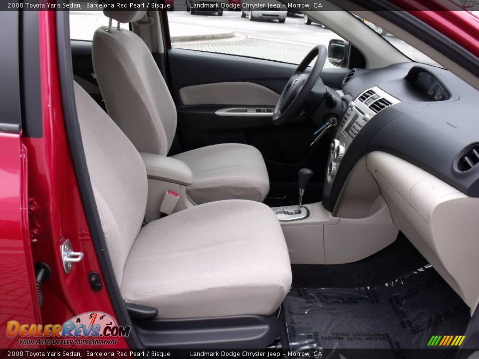 2008 Toyota Yaris Sedan Barcelona Red Pearl / Bisque Photo #16