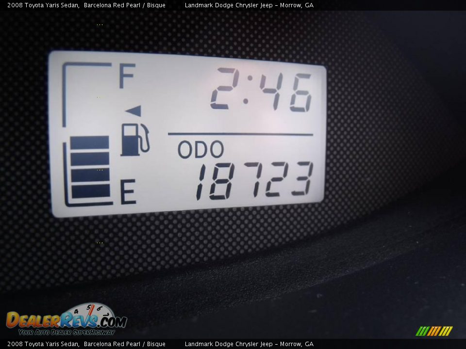 2008 Toyota Yaris Sedan Barcelona Red Pearl / Bisque Photo #23