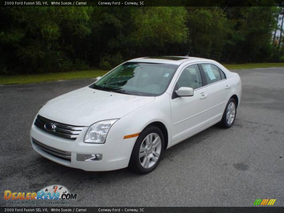 2009 Ford Fusion SEL V6 White Suede / Camel Photo #1