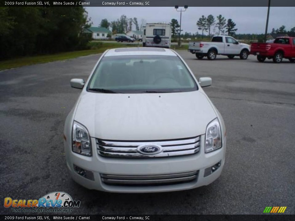 2009 Ford Fusion SEL V6 White Suede / Camel Photo #2