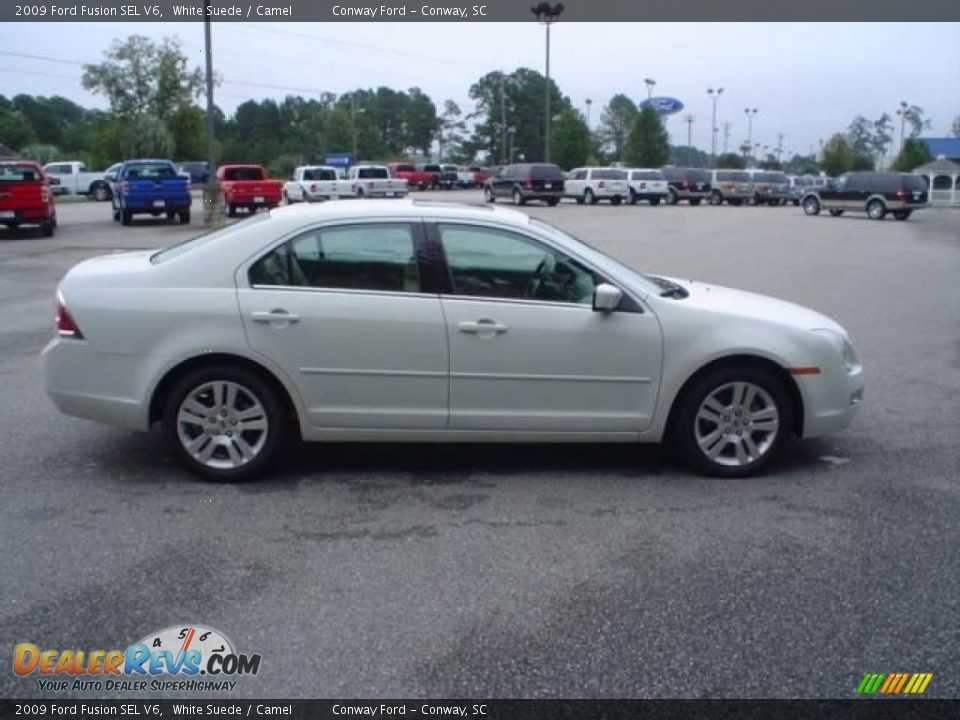 2009 Ford Fusion SEL V6 White Suede / Camel Photo #4