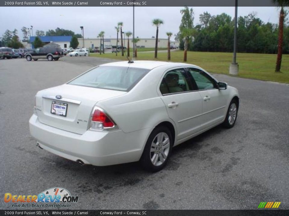 2009 Ford Fusion SEL V6 White Suede / Camel Photo #5