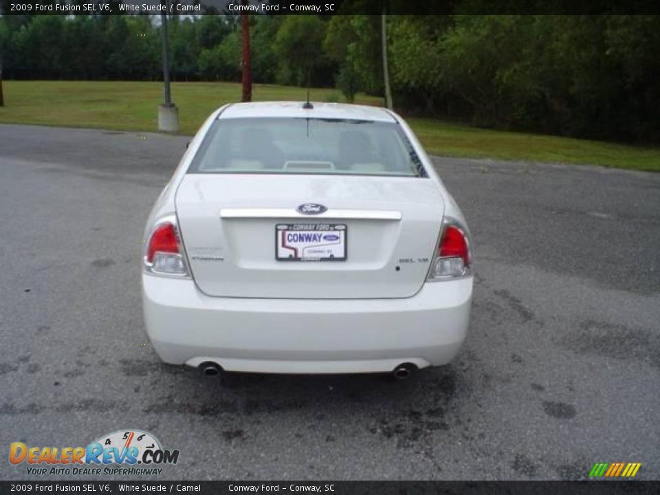 2009 Ford Fusion SEL V6 White Suede / Camel Photo #6