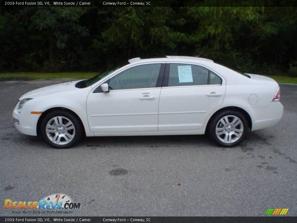 2009 Ford Fusion SEL V6 White Suede / Camel Photo #8