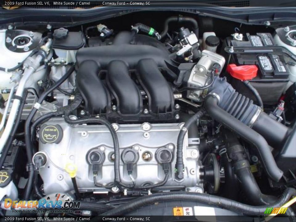 2009 Ford Fusion SEL V6 White Suede / Camel Photo #11