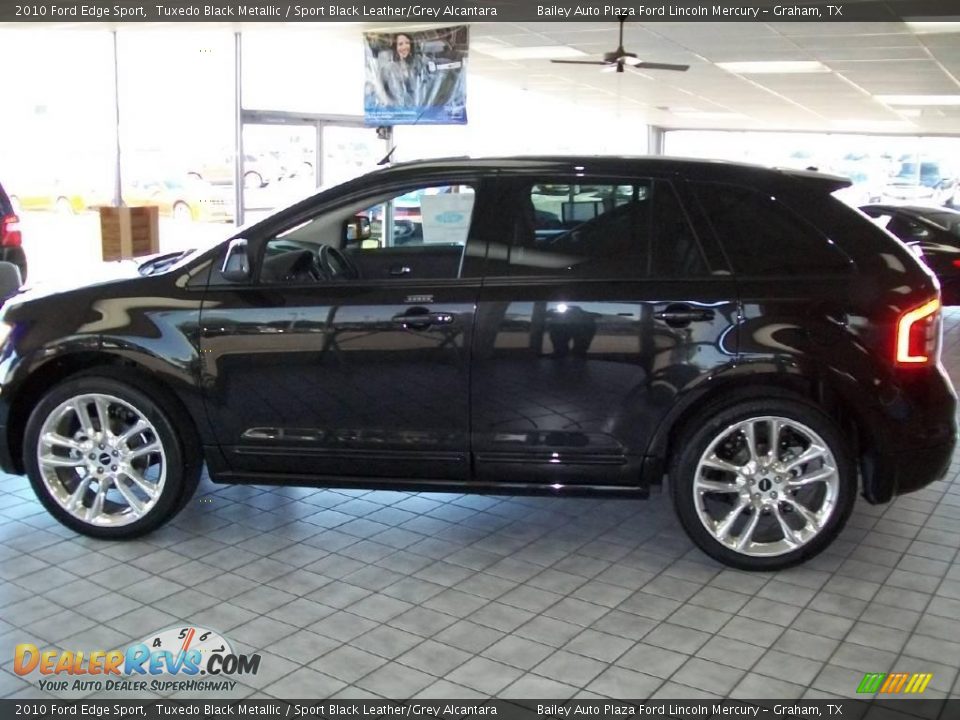 2010 Ford Edge Sport Tuxedo Black Metallic / Sport Black Leather/Grey Alcantara Photo #2