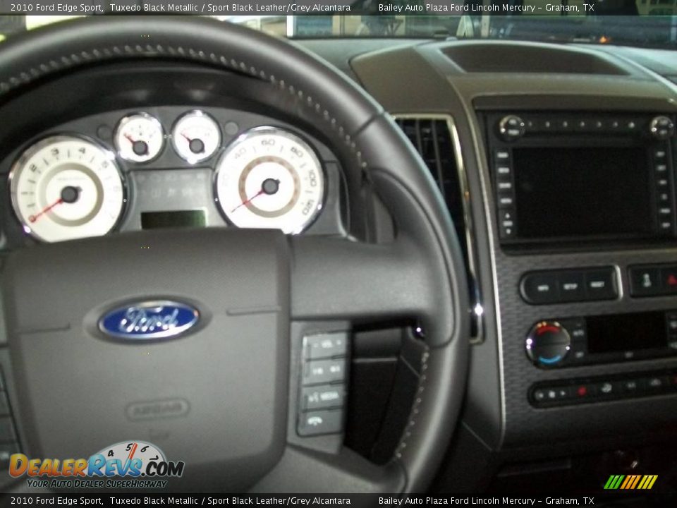 2010 Ford Edge Sport Tuxedo Black Metallic / Sport Black Leather/Grey Alcantara Photo #3