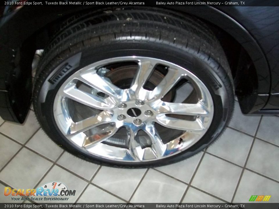 2010 Ford Edge Sport Tuxedo Black Metallic / Sport Black Leather/Grey Alcantara Photo #7