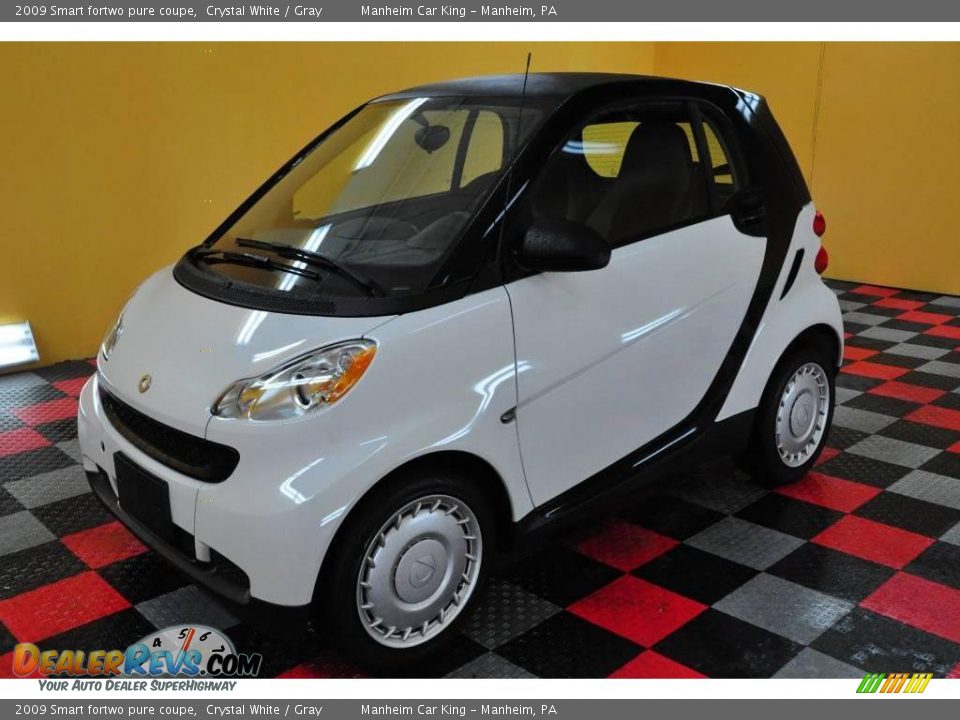 2009 Smart fortwo pure coupe Crystal White / Gray Photo #3