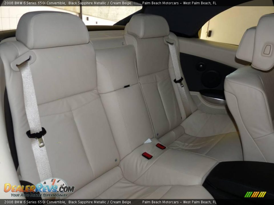 2008 BMW 6 Series 650i Convertible Black Sapphire Metallic / Cream Beige Photo #18