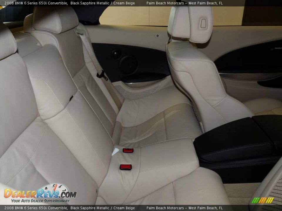 2008 BMW 6 Series 650i Convertible Black Sapphire Metallic / Cream Beige Photo #19
