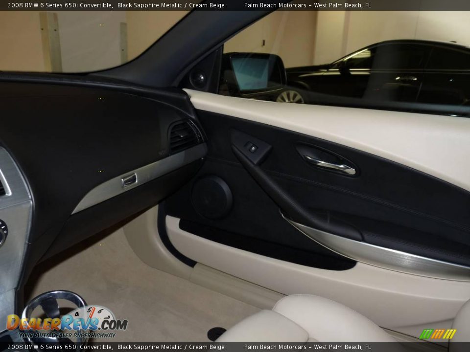 2008 BMW 6 Series 650i Convertible Black Sapphire Metallic / Cream Beige Photo #20