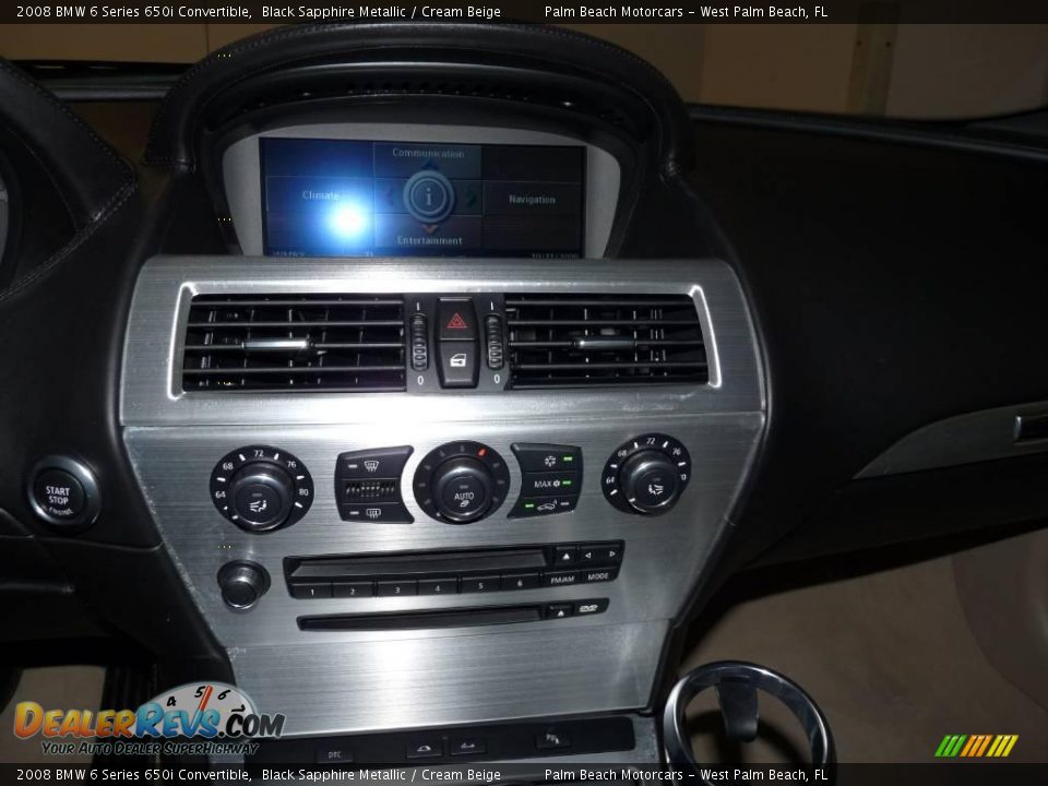 2008 BMW 6 Series 650i Convertible Black Sapphire Metallic / Cream Beige Photo #21