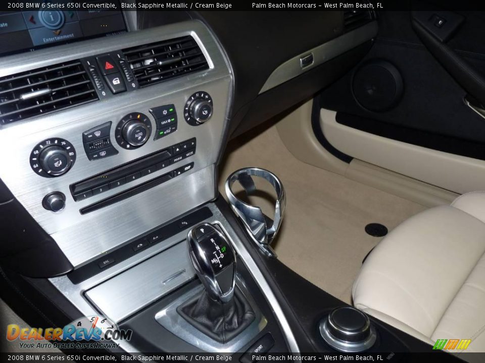 2008 BMW 6 Series 650i Convertible Black Sapphire Metallic / Cream Beige Photo #22