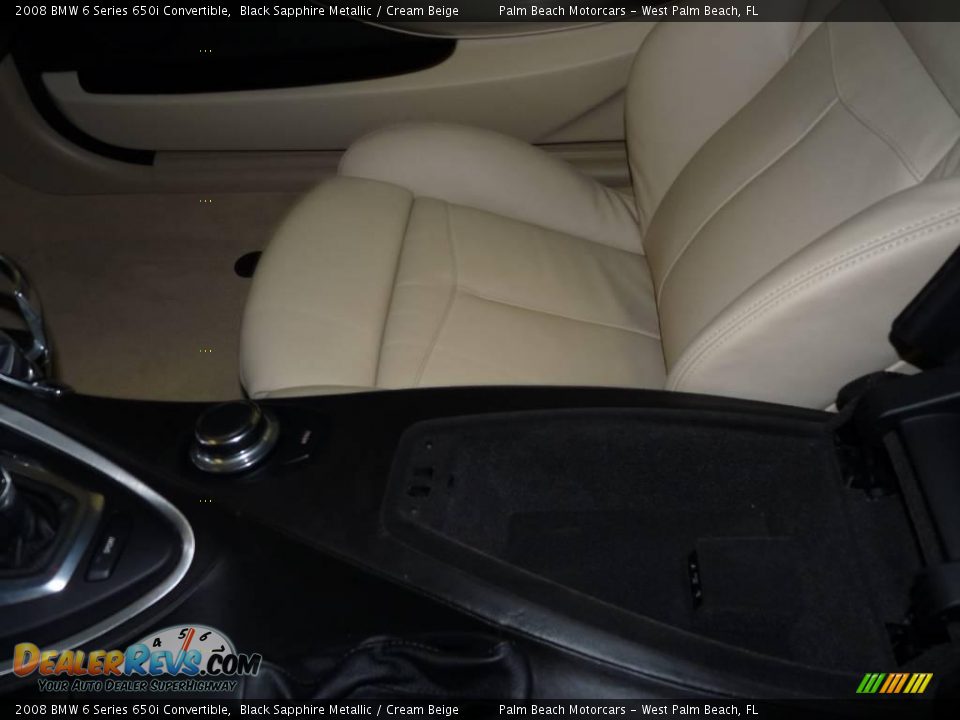 2008 BMW 6 Series 650i Convertible Black Sapphire Metallic / Cream Beige Photo #24