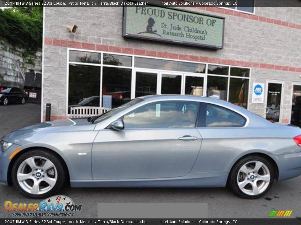 2007 BMW 3 Series 328xi Coupe Arctic Metallic / Terra/Black Dakota Leather Photo #2