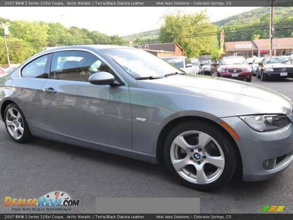 2007 BMW 3 Series 328xi Coupe Arctic Metallic / Terra/Black Dakota Leather Photo #4