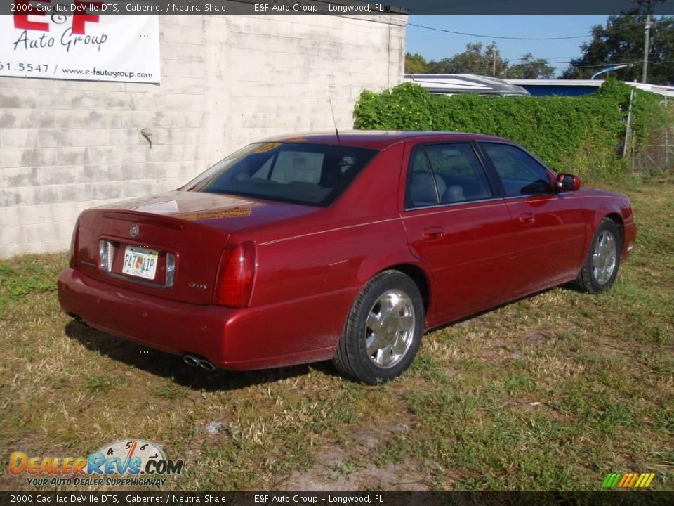 2000 Cadillac DeVille DTS Cabernet / Neutral Shale Photo #3