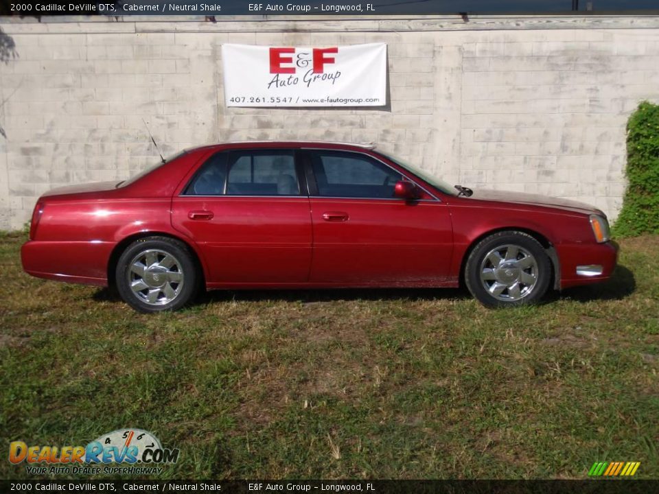 2000 Cadillac DeVille DTS Cabernet / Neutral Shale Photo #5