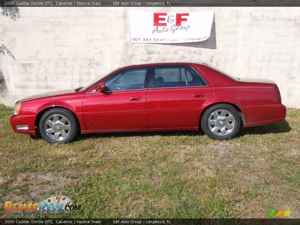 2000 Cadillac DeVille DTS Cabernet / Neutral Shale Photo #6