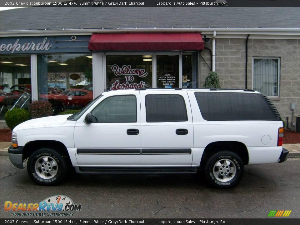 2003 Chevrolet Suburban 1500 LS 4x4 Summit White / Gray/Dark Charcoal Photo #2