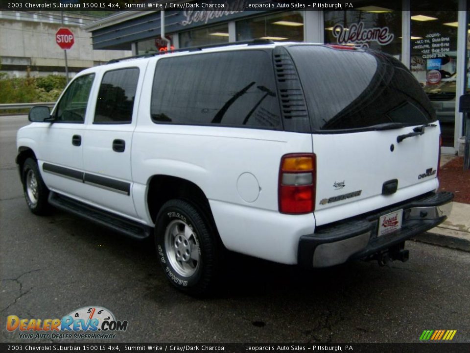 2003 Chevrolet Suburban 1500 LS 4x4 Summit White / Gray/Dark Charcoal Photo #3