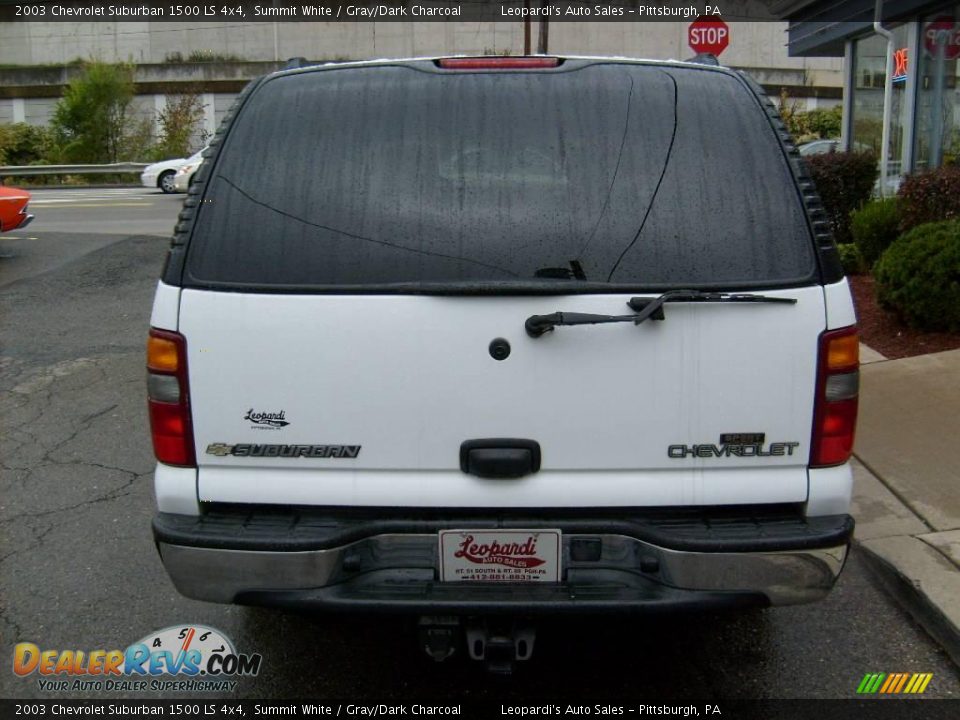 2003 Chevrolet Suburban 1500 LS 4x4 Summit White / Gray/Dark Charcoal Photo #4