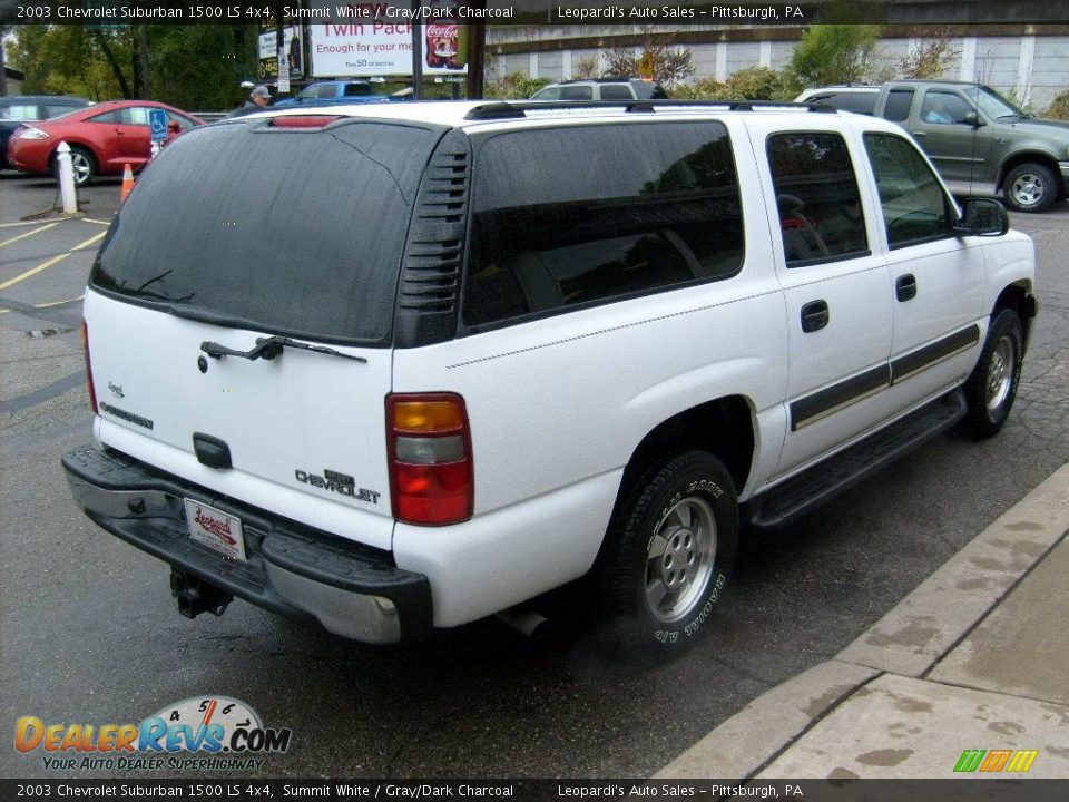 2003 Chevrolet Suburban 1500 LS 4x4 Summit White / Gray/Dark Charcoal Photo #5