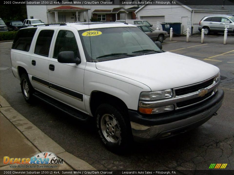 2003 Chevrolet Suburban 1500 LS 4x4 Summit White / Gray/Dark Charcoal Photo #6