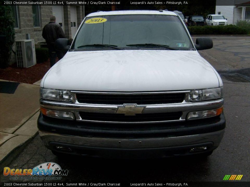 2003 Chevrolet Suburban 1500 LS 4x4 Summit White / Gray/Dark Charcoal Photo #7