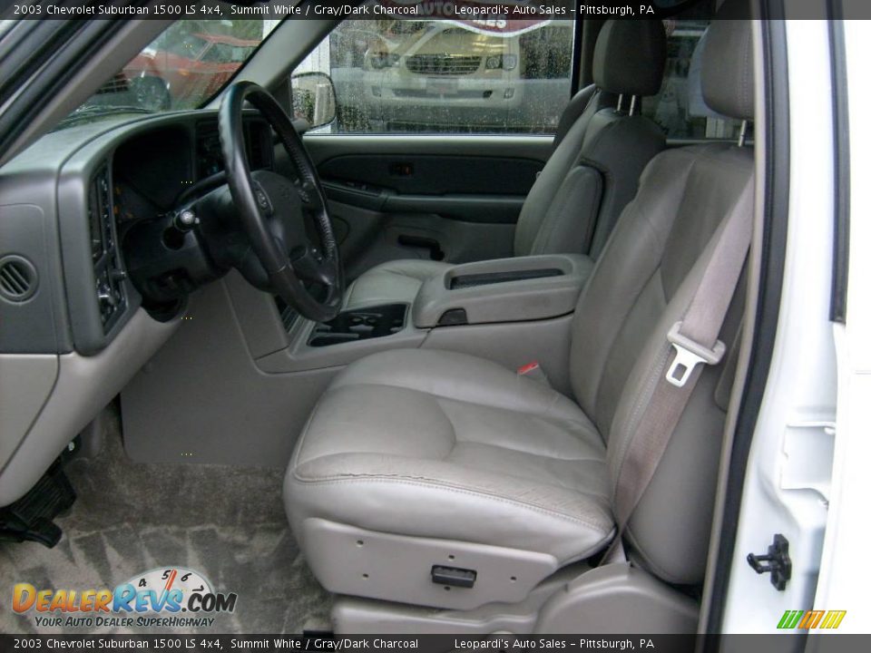 2003 Chevrolet Suburban 1500 LS 4x4 Summit White / Gray/Dark Charcoal Photo #9