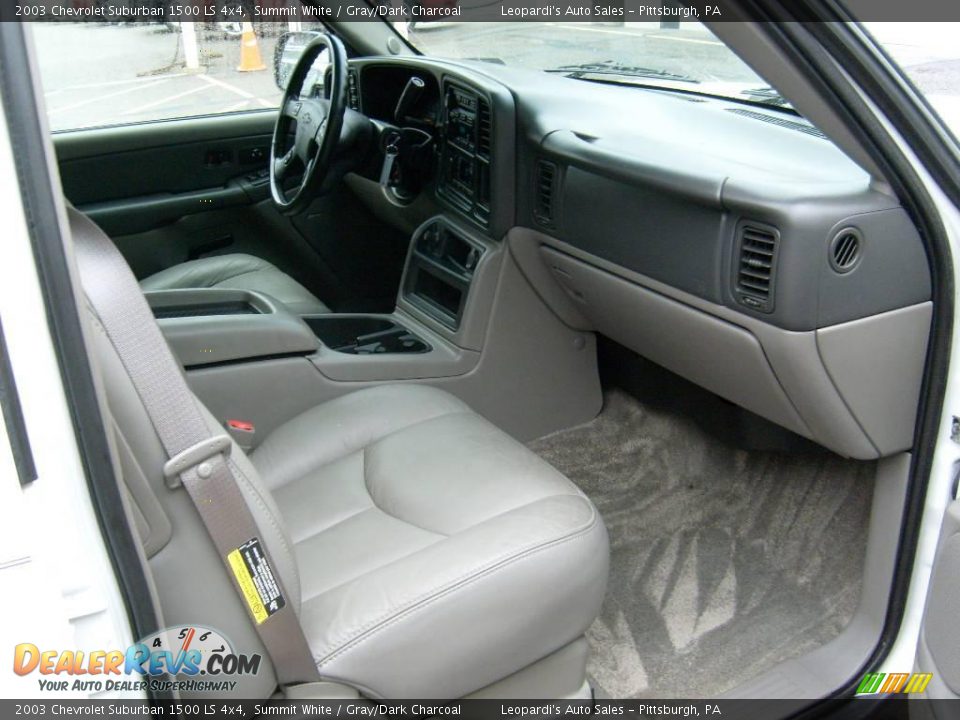 2003 Chevrolet Suburban 1500 LS 4x4 Summit White / Gray/Dark Charcoal Photo #12