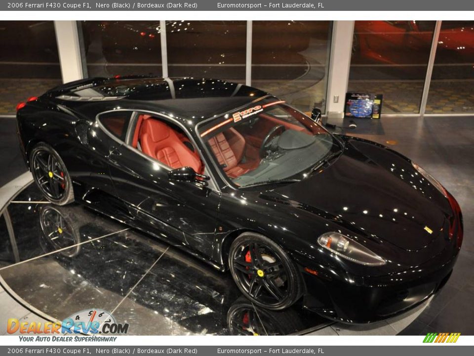 2006 Ferrari F430 Coupe F1 Nero (Black) / Bordeaux (Dark Red) Photo #1