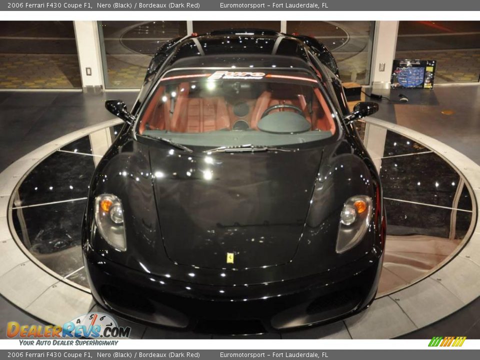 2006 Ferrari F430 Coupe F1 Nero (Black) / Bordeaux (Dark Red) Photo #2