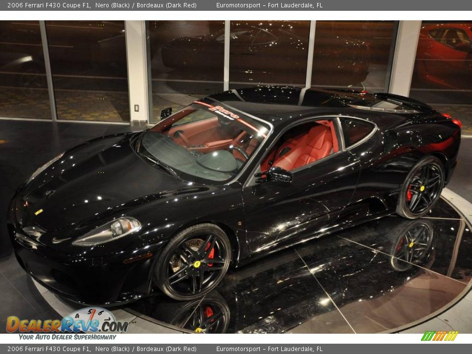 2006 Ferrari F430 Coupe F1 Nero (Black) / Bordeaux (Dark Red) Photo #3