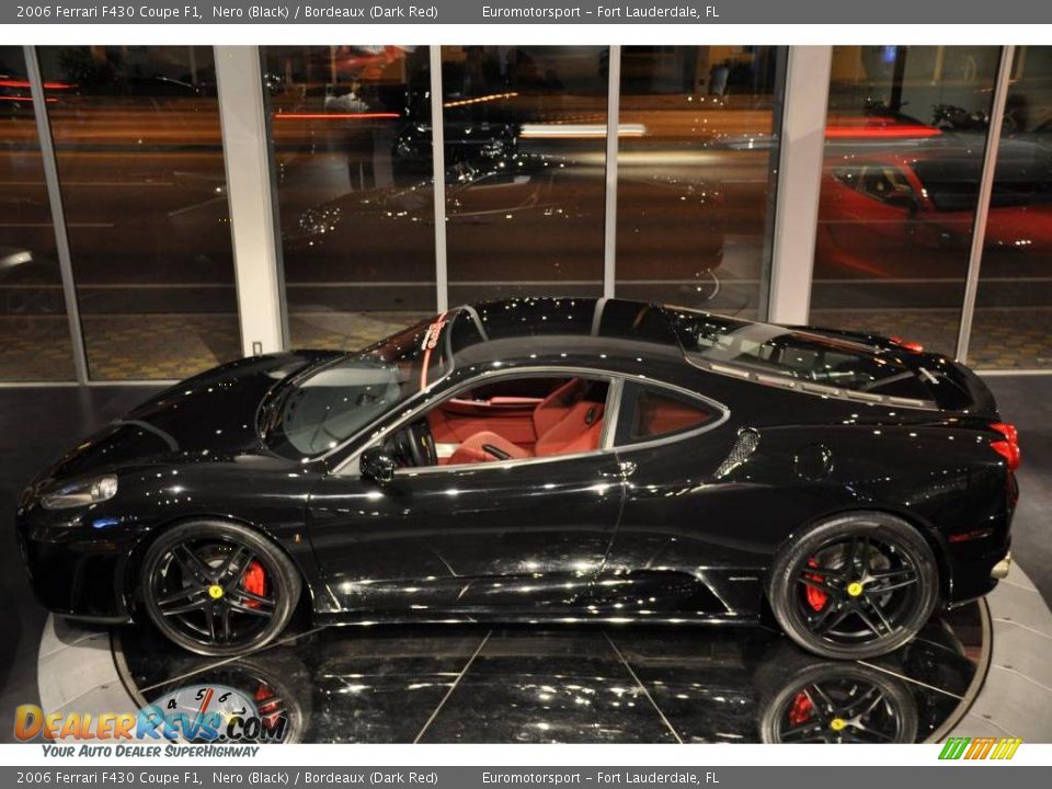 2006 Ferrari F430 Coupe F1 Nero (Black) / Bordeaux (Dark Red) Photo #4