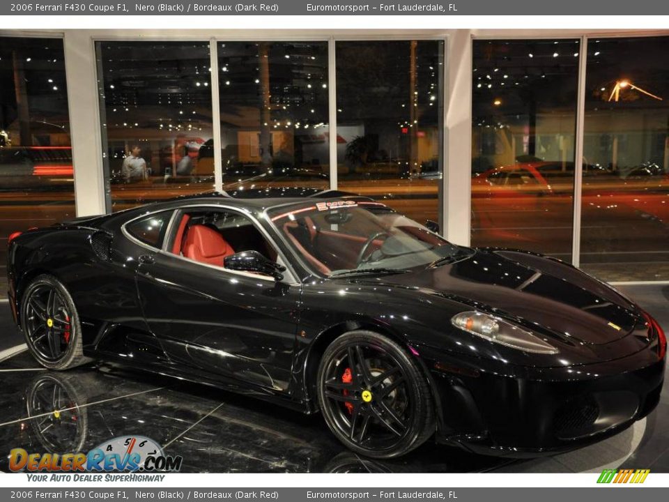 2006 Ferrari F430 Coupe F1 Nero (Black) / Bordeaux (Dark Red) Photo #5