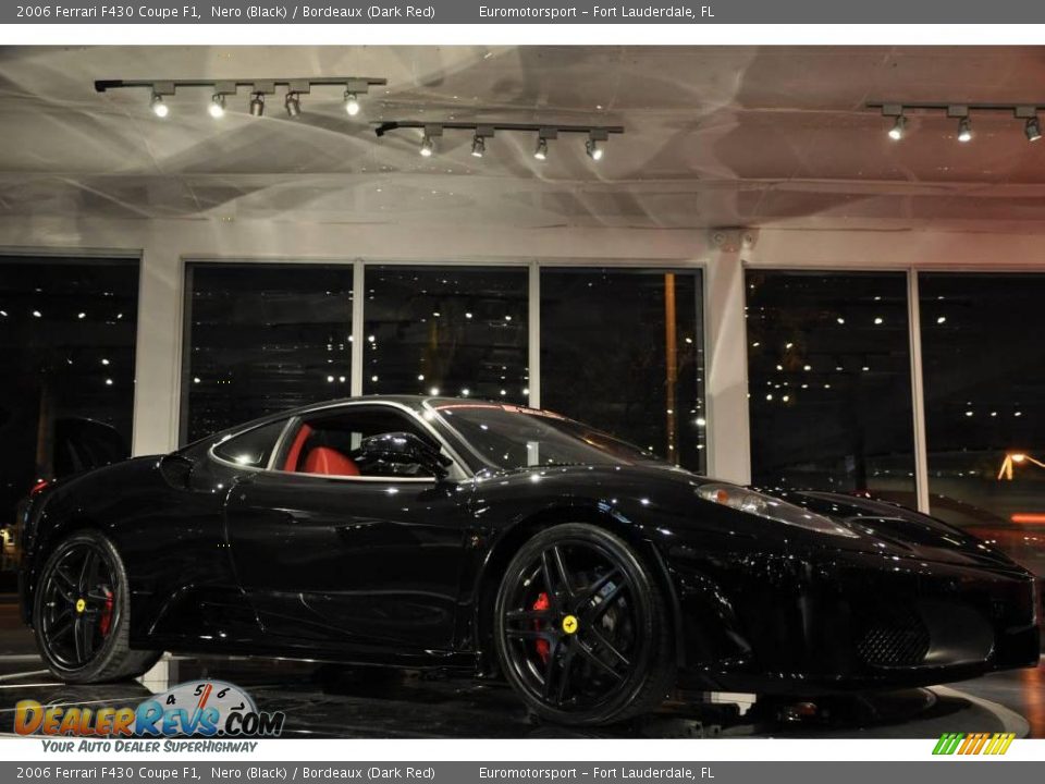 2006 Ferrari F430 Coupe F1 Nero (Black) / Bordeaux (Dark Red) Photo #9
