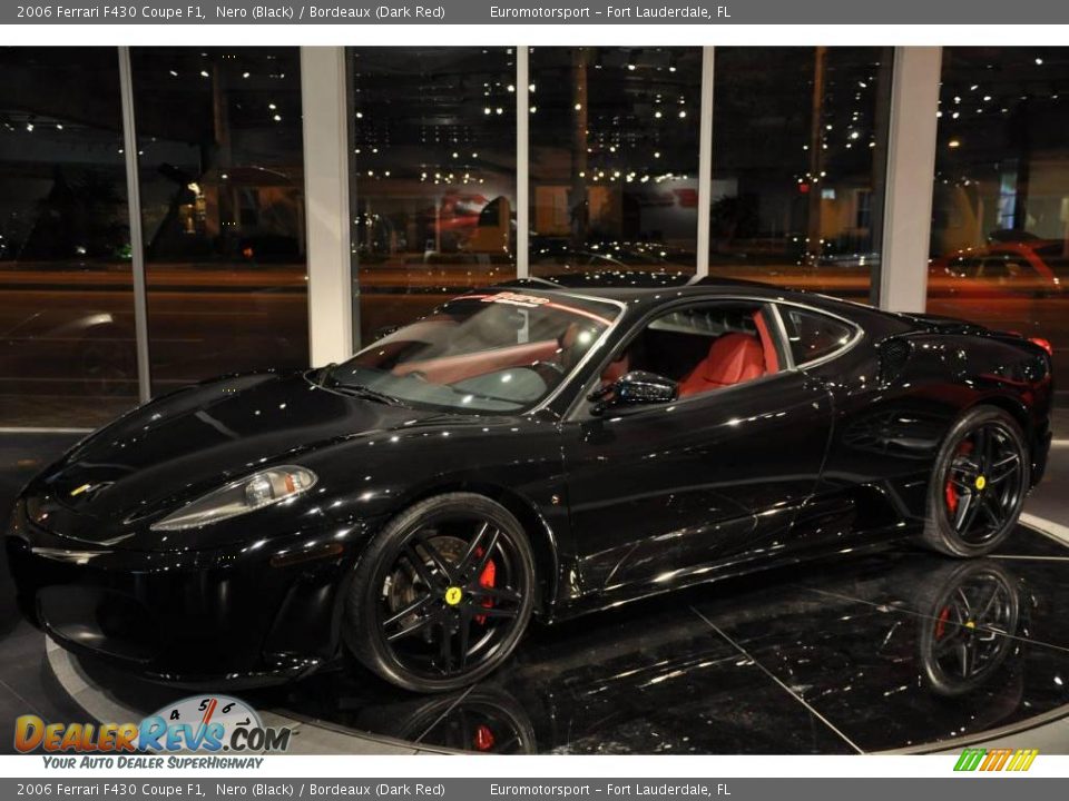 2006 Ferrari F430 Coupe F1 Nero (Black) / Bordeaux (Dark Red) Photo #10