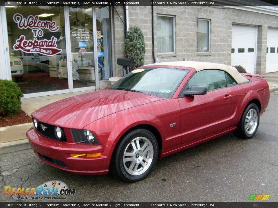 2006 Ford Mustang GT Premium Convertible Redfire Metallic / Light Parchment Photo #1