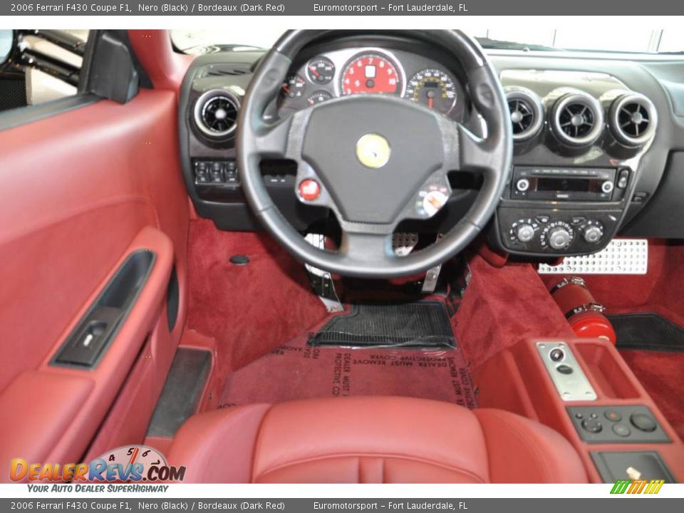 2006 Ferrari F430 Coupe F1 Nero (Black) / Bordeaux (Dark Red) Photo #14