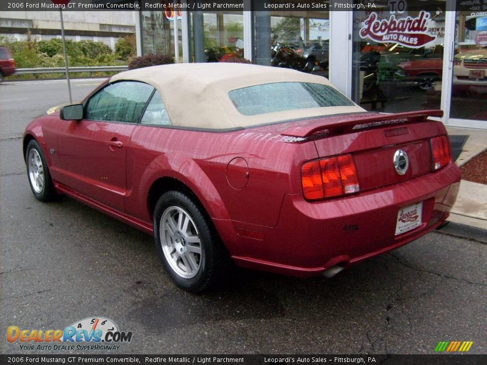 2006 Ford Mustang GT Premium Convertible Redfire Metallic / Light Parchment Photo #3