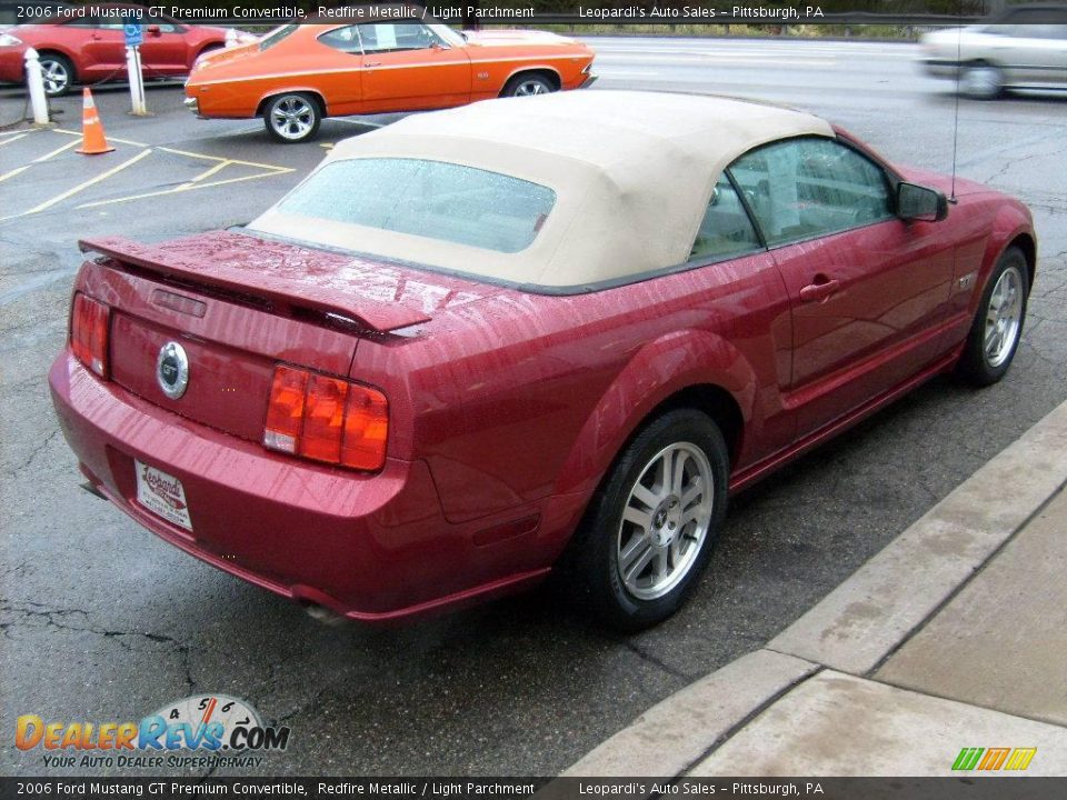 2006 Ford Mustang GT Premium Convertible Redfire Metallic / Light Parchment Photo #5